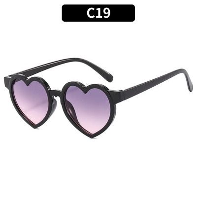 Ochelari de soare de modă în formă de inimă pentru copii Ochelari de soare clasici drăguți de vară Ochelari de soare pentru fete și băieți Ochelari UV400 Ochelari de umbră pentru bebeluși