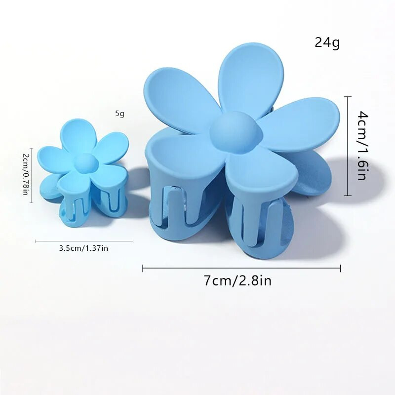 Gheare de păr coreeane pentru fete Femei Culori bomboane Cleme de crabi de păr Agrafe solide de păr Accesorii de păr în formă de floare Articole pentru cap