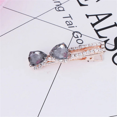 Modna kopča za kosu s dijamantnom mašnom za žene Djevojke Vintage kopče za kosu s kristalnim pačjim kljunom Bočna kopča s mašnom Poklon za zabavu Ukosnice sa šiškama