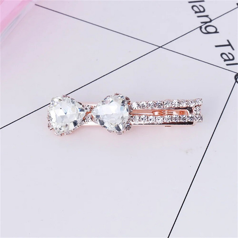 Modna kopča za kosu s dijamantnom mašnom za žene Djevojke Vintage kopče za kosu s kristalnim pačjim kljunom Bočna kopča s mašnom Poklon za zabavu Ukosnice sa šiškama