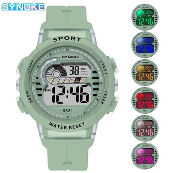 Модни детски спортни часовници SYNOKE 50M водоустойчив електронен ръчен хронометър Детски цифров часовник за момчета и момичета