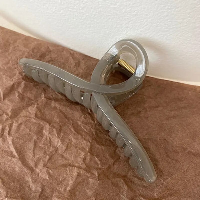 Κομψό Μεγάλο Ζελέ Σταυρός Καρχαρίας Κλιπ Μαλλιά Πλαστικά Διαφανή Γεωμετρικά Μαλλιά Νύχια Καβούρι για Γυναικείες Καλοκαιρινά Καπέλα με Χοντρά Μαλλιά