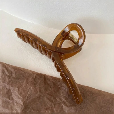 Κομψό Μεγάλο Ζελέ Σταυρός Καρχαρίας Κλιπ Μαλλιά Πλαστικά Διαφανή Γεωμετρικά Μαλλιά Νύχια Καβούρι για Γυναικείες Καλοκαιρινά Καπέλα με Χοντρά Μαλλιά