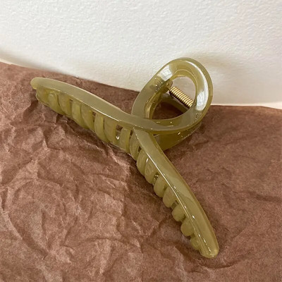 Κομψό Μεγάλο Ζελέ Σταυρός Καρχαρίας Κλιπ Μαλλιά Πλαστικά Διαφανή Γεωμετρικά Μαλλιά Νύχια Καβούρι για Γυναικείες Καλοκαιρινά Καπέλα με Χοντρά Μαλλιά