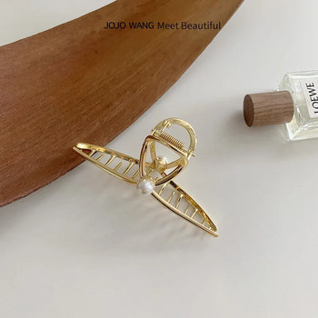 Нова пънк геометрична метална златиста сребърна проста щипка за коса с нокът за жени Модерни големи скоби за улов на раци Корея Аксесоари за шапки
