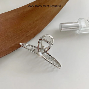 Нова пънк геометрична метална златиста сребърна проста щипка за коса с нокът за жени Модерни големи скоби за улов на раци Корея Аксесоари за шапки
