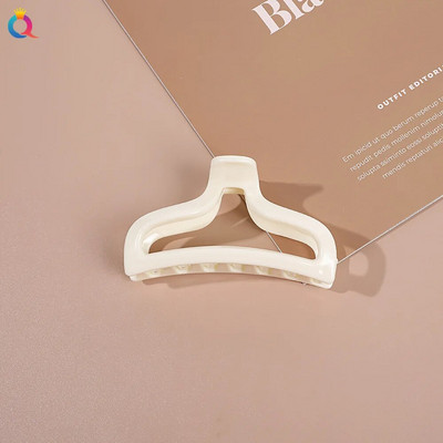 Agrafă de păr în stil cremă, alb, bej, gheare de par de crab Agrafe de baie pentru femei, fete, coadă de cal, instrument de styling, accesorii pentru păr