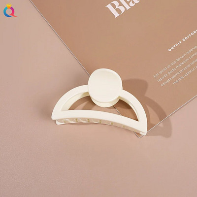 Agrafă de păr în stil cremă, alb, bej, gheare de par de crab Agrafe de baie pentru femei, fete, coadă de cal, instrument de styling, accesorii pentru păr