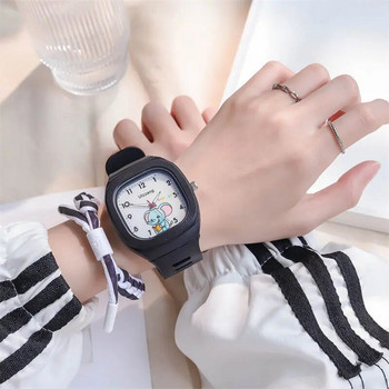 Популярен дигитален часовник Студентски електронен светещ часовник Момичета Сладък часовник за училищни спортни часовници Силиконов детски часовник
