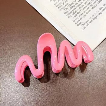 2023 Colorful Jelly Wave Hair Claw φουρκέτα Γυναικεία κορίτσια Σχέδιο μόδας Γλυκό απλό ακανόνιστο κλιπ κεφαλής χονδρικής