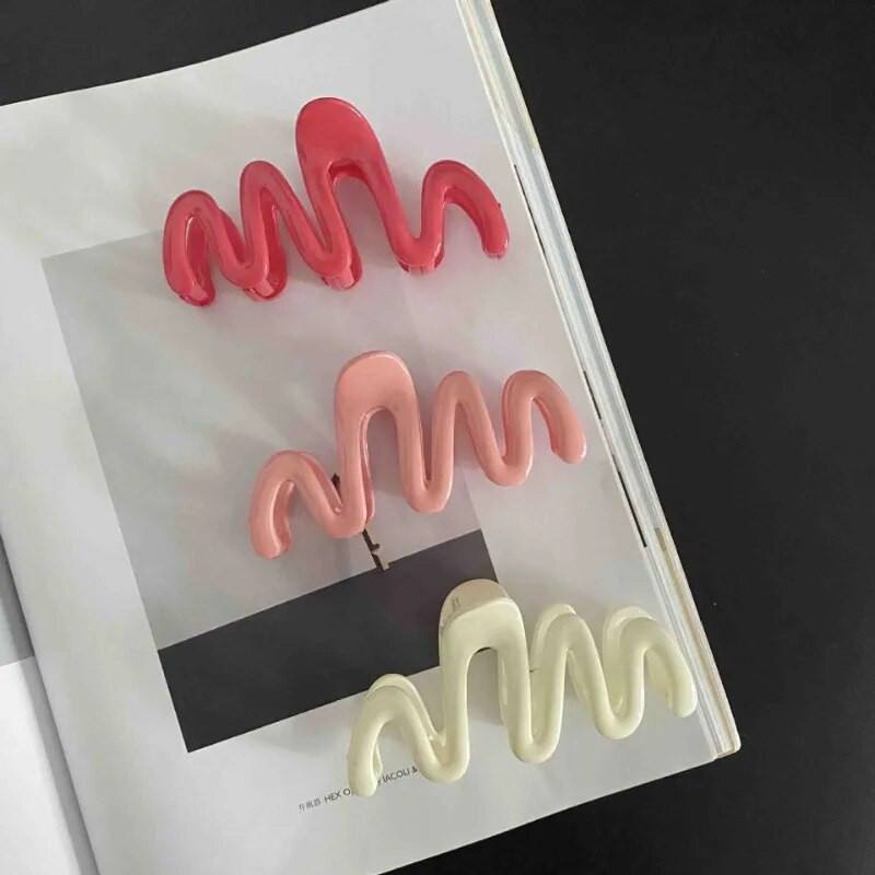 2023. aasta värviline tarretis, laineline juuksenõel, küünis juuksenõel, naiste, tüdrukute, moedisain Armas, lihtne ebaregulaarne juukseklamber, peakatete hulgimüük