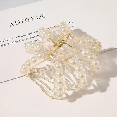 Fashion 2022 New Hyperbole Big Pearls Ακρυλικά κλιπ για νύχια μαλλιών Μεγάλο μέγεθος Μακιγιάζ Βαρέτες styling μαλλιών για γυναικεία αξεσουάρ μαλλιών