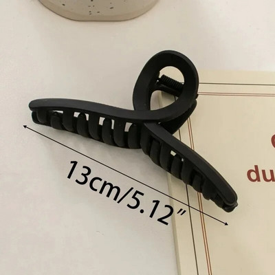 Agrafă mare de păr neagră pentru femei Moda franțuzească elegantă cleme de păr cu literă coreeană cleme de păr pentru fete accesorii de păr