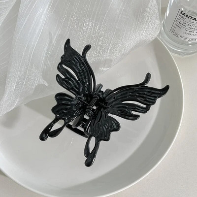 Agrafă mare de păr neagră pentru femei Moda franțuzească elegantă cleme de păr cu literă coreeană cleme de păr pentru fete accesorii de păr