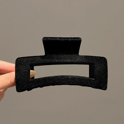 Agrafă mare de păr neagră pentru femei Moda franțuzească elegantă cleme de păr cu literă coreeană cleme de păr pentru fete accesorii de păr