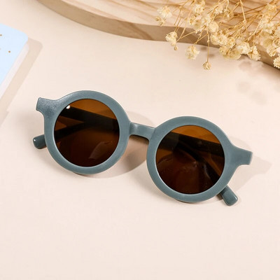 Ochelari de soare cu ramă rotundă de modă pentru copii UV400 pentru bebeluși, băieți, fete, copii, drăguți, drăguți, înghețați, ochelari de soare pentru soare.