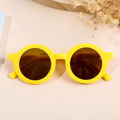 Ochelari de soare cu ramă rotundă de modă pentru copii UV400 pentru bebeluși, băieți, fete, copii, drăguți, drăguți, înghețați, ochelari de soare pentru soare.