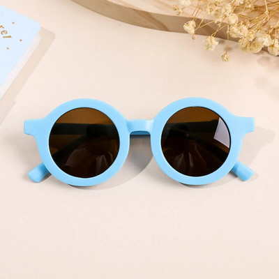 Ochelari de soare cu ramă rotundă de modă pentru copii UV400 pentru bebeluși, băieți, fete, copii, drăguți, drăguți, înghețați, ochelari de soare pentru soare.