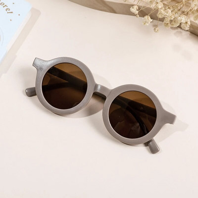 Ochelari de soare cu ramă rotundă de modă pentru copii UV400 pentru bebeluși, băieți, fete, copii, drăguți, drăguți, înghețați, ochelari de soare pentru soare.