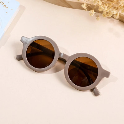Ochelari de soare cu ramă rotundă de modă pentru copii UV400 pentru bebeluși, băieți, fete, copii, drăguți, drăguți, înghețați, ochelari de soare pentru soare.
