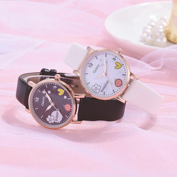 Παιδικά ρολόγια Ροζ χαριτωμένο παιδικό ρολόι χειρός Σετ μοτίβο κινουμένων σχεδίων χαλαζία ρολόι για κορίτσια Φοιτητικό ρολόι μόδας relogio infantil