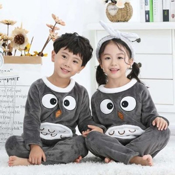Νέες παιδικές πιτζάμες Fleece Ζεστές φανέλες Πυτζάμες για κορίτσια Νυχτικά για αγόρια Coral Fleece Παιδικές πιτζάμες Χειμερινές Πιτζάμες