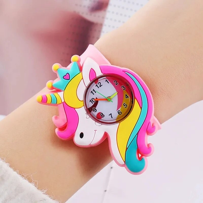 Производители на едро Детски часовници Часовник Карикатура Динозавър Пони Детски часовник Закопчалка Кръг Бебешки момчета Момичета Гледайте Играчки