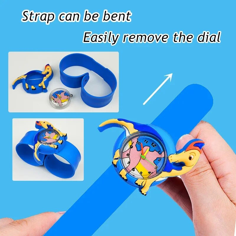 Производители на едро Детски часовници Часовник Карикатура Динозавър Пони Детски часовник Закопчалка Кръг Бебешки момчета Момичета Гледайте Играчки