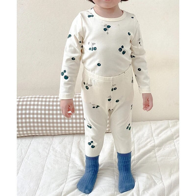 Set de pijamale de toamnă pentru copii, băieți, fetițe, din bumbac, îmbrăcăminte lungă de sus și de jos, îmbrăcăminte coreeană pentru copii, pijama infantilă