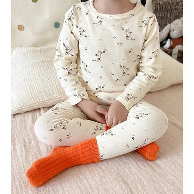 Set de pijamale de toamnă pentru copii, băieți, fetițe, din bumbac, îmbrăcăminte lungă de sus și de jos, îmbrăcăminte coreeană pentru copii, pijama infantilă