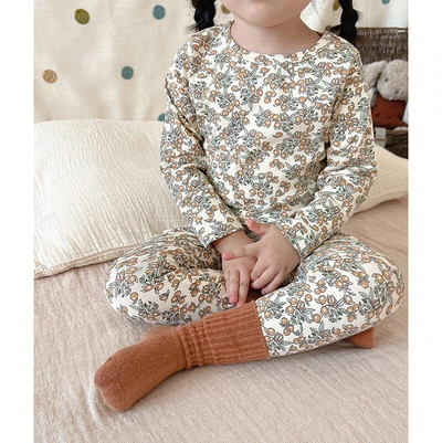 Set de pijamale de toamnă pentru copii, băieți, fetițe, din bumbac, îmbrăcăminte lungă de sus și de jos, îmbrăcăminte coreeană pentru copii, pijama infantilă