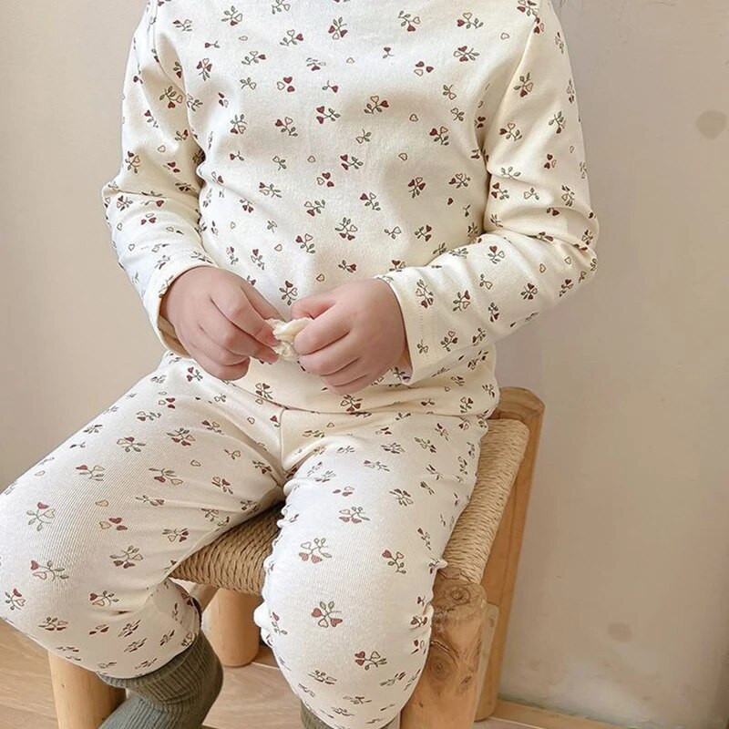 Rudens miegui skirtų pižamų rinkinys vaikams kūdikiams berniukams mergaičių medvilniniai ilgi viršutiniai ir apatiniai drabužiai korėjietiški vaikų namų drabužiai Pijama Infantil