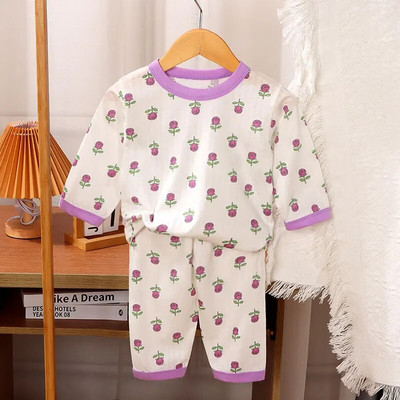 2 buc. Seturi de ținute pentru bebeluși, băieți, fete, seturi de pijamale de vară, tricouri cu mânecă scurtă pentru copii + pantaloni scurți, cusături, costum de îmbrăcăminte