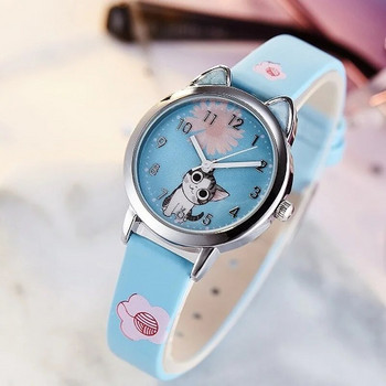 Детски часовници със сладък модел на котка със сирене, момичета, кварцови аналогови детски часовници за жени, студентски часовник, подарък Relogio Feminino
