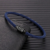 MKENDN Minimalist Hex Magnet Catarama Impermeabil Snur Bratara Bratara Unisex Handmade Surfer Beach Bratara Cadou pentru barbati Iubitul ei