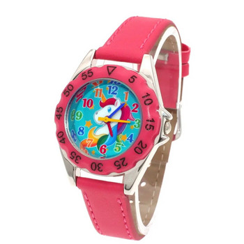 Χαριτωμένο μονόκερος ρολόι για κορίτσια για παιδιά, κορίτσια, αγόρι, δερμάτινο ρολόι χειρός Casual ρολόγια μόδας για παιδιά Learn time Watch Παιδικό ρολόι