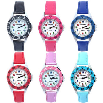 Сладък часовник за момичета с еднорог за деца Момичета, кожени ръчни часовници Ежедневни часовници Модни часовници за учене на времето Детски часовник