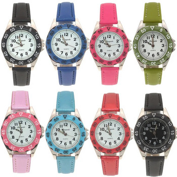 Сладък часовник за момичета с еднорог за деца Момичета, кожени ръчни часовници Ежедневни часовници Модни часовници за учене на времето Детски часовник