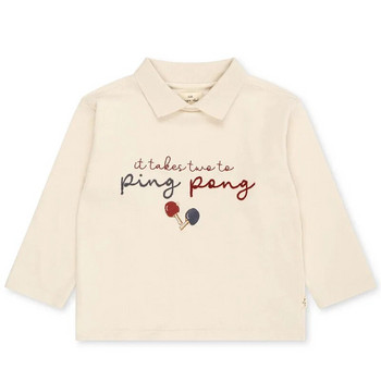 Νέο μπλουζάκι πόλο για μωρά για κορίτσια Ks Παιδικό μπλουζάκι με πέτο με κέντημα Παιδικά μακρυμάνικα βρεφικά ρούχα Παιδικά χαριτωμένα μπλουζάκια εκτύπωσης
