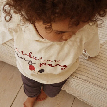 Νέο μπλουζάκι πόλο για μωρά για κορίτσια Ks Παιδικό μπλουζάκι με πέτο με κέντημα Παιδικά μακρυμάνικα βρεφικά ρούχα Παιδικά χαριτωμένα μπλουζάκια εκτύπωσης