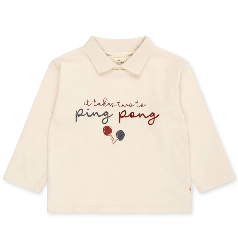 New Ks Bebeluși Băieți Fată Tricou polo Copii Broderie Tricou cu rever Copii Haine cu mânecă lungă pentru copii Tricouri drăguțe cu imprimare