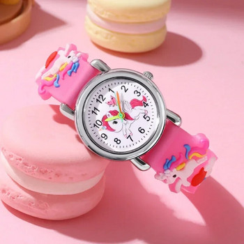 Cartoon Unicorn Παιδικό ρολόι Χαριτωμένο λουράκι σιλικόνης Αραβικά ρολόγια χειρός ψηφιακού χαλαζία Kawaii Girl Relogio Παιδικό δώρο Montre Boy