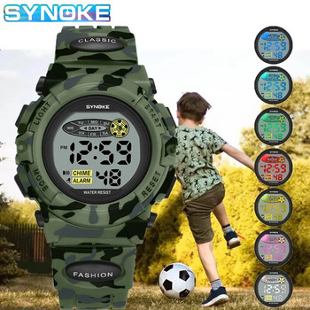 SYNOKE 9035 Official Παιδικά Ρολόγια Αγόρια Κορίτσια LED Ψηφιακό ηλεκτρονικό ρολόι χειρός Μαθητικό Στρατιωτικό Παιδικό Αθλητικά Ρολόγια Ρολόι Παιδικά