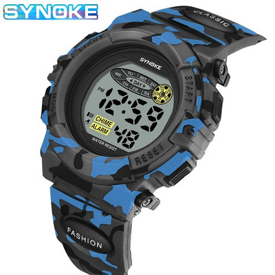SYNOKE 9035 Официални детски часовници Момчета Момичета LED цифров електронен ръчен часовник Студентски Военни Детски спортни часовници Часовник Детски