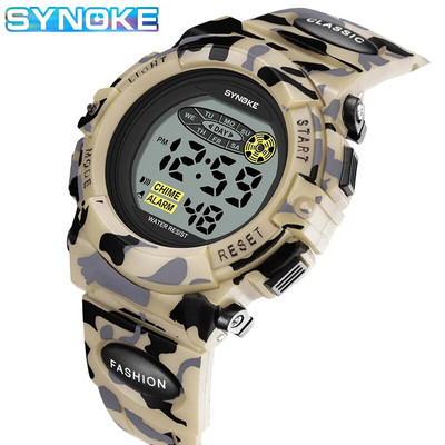 SYNOKE 9035 Официални детски часовници Момчета Момичета LED цифров електронен ръчен часовник Студентски Военни Детски спортни часовници Часовник Детски