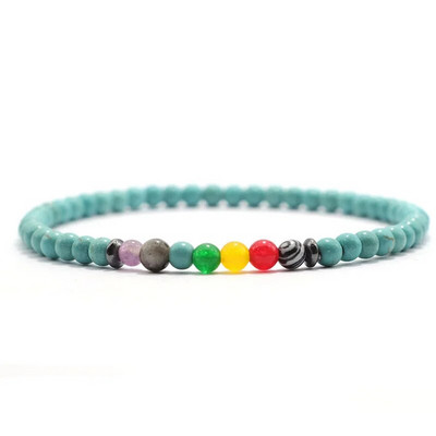 Nova Chakra narukvica za muškarce Narukvica od prirodnog lava oniksa od perli od 4 mm Yoga élastique Narukvica Pulseira Masculina Poklon za njega