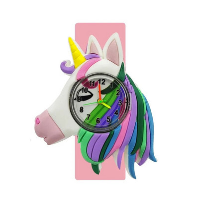 2024 Reducere 5D ceas cu unicorn pentru copii cadou de zi de naștere jucărie pentru timpul studiului pentru bebeluși ceas cu ponei drăguț pentru copii slap ceasuri de mână pentru fete băieți