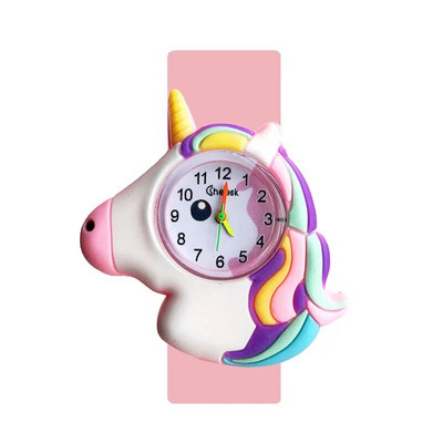 2024 Reducere 5D ceas cu unicorn pentru copii cadou de zi de naștere jucărie pentru timpul studiului pentru bebeluși ceas cu ponei drăguț pentru copii slap ceasuri de mână pentru fete băieți