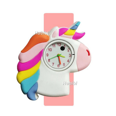 2024 Reducere 5D ceas cu unicorn pentru copii cadou de zi de naștere jucărie pentru timpul studiului pentru bebeluși ceas cu ponei drăguț pentru copii slap ceasuri de mână pentru fete băieți