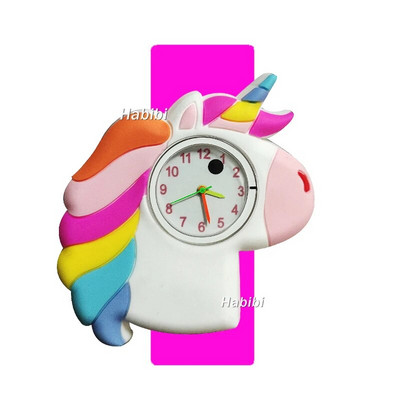 2024 Reducere 5D ceas cu unicorn pentru copii cadou de zi de naștere jucărie pentru timpul studiului pentru bebeluși ceas cu ponei drăguț pentru copii slap ceasuri de mână pentru fete băieți